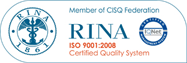 Сертификат по ISO 9001:2008 от RINA